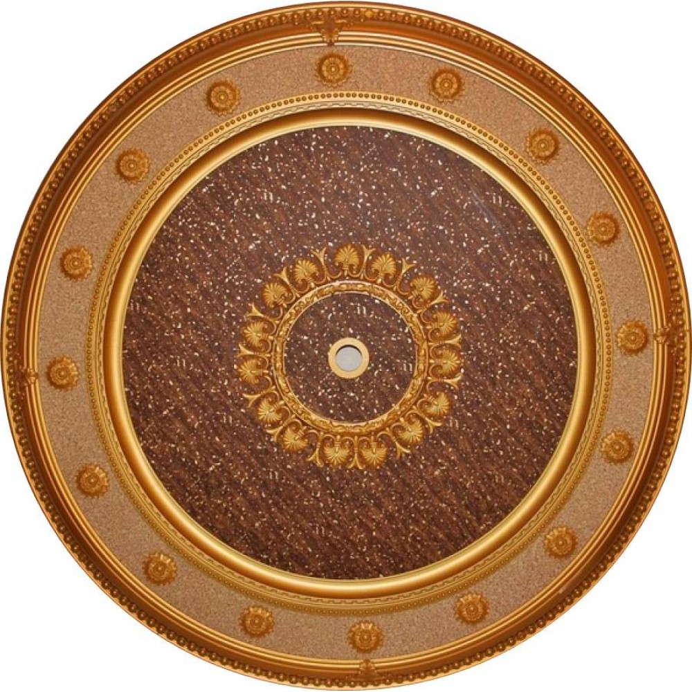 110 Cm Yuvarlak Osmanli Saray Tavan S-321 Avize Gobegi Altin Varak Kaplamali 3D